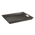 Rectangular Plastic Room Service Tray, Black
